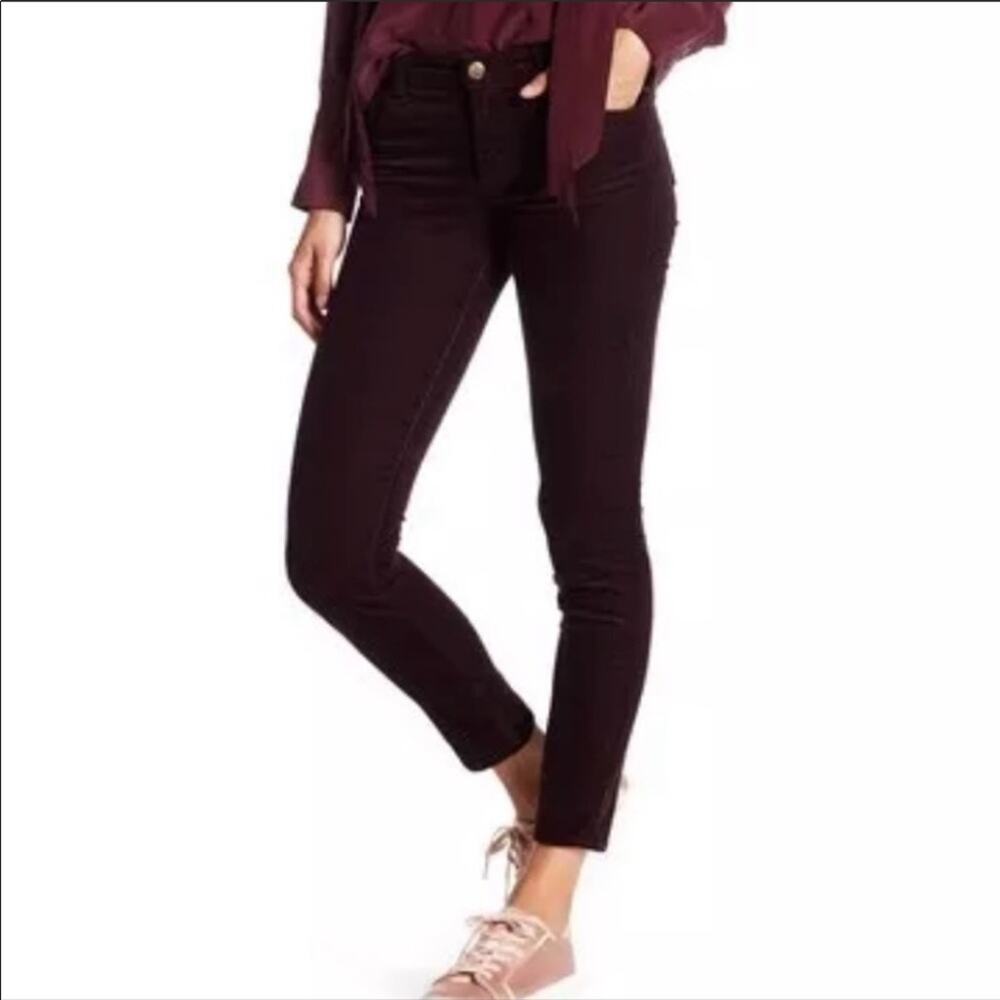 J brand corduroy skinny pants purple size 28